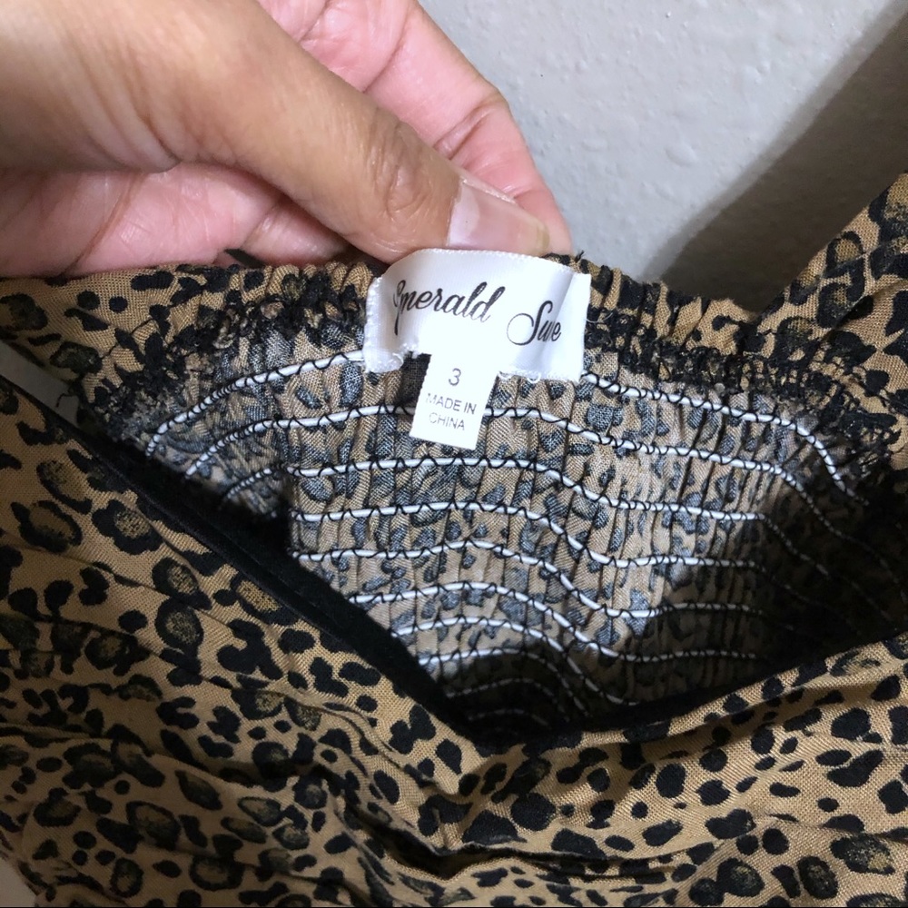 Cheetah Print Ruffle Mini Dress - Picture 4 of 6